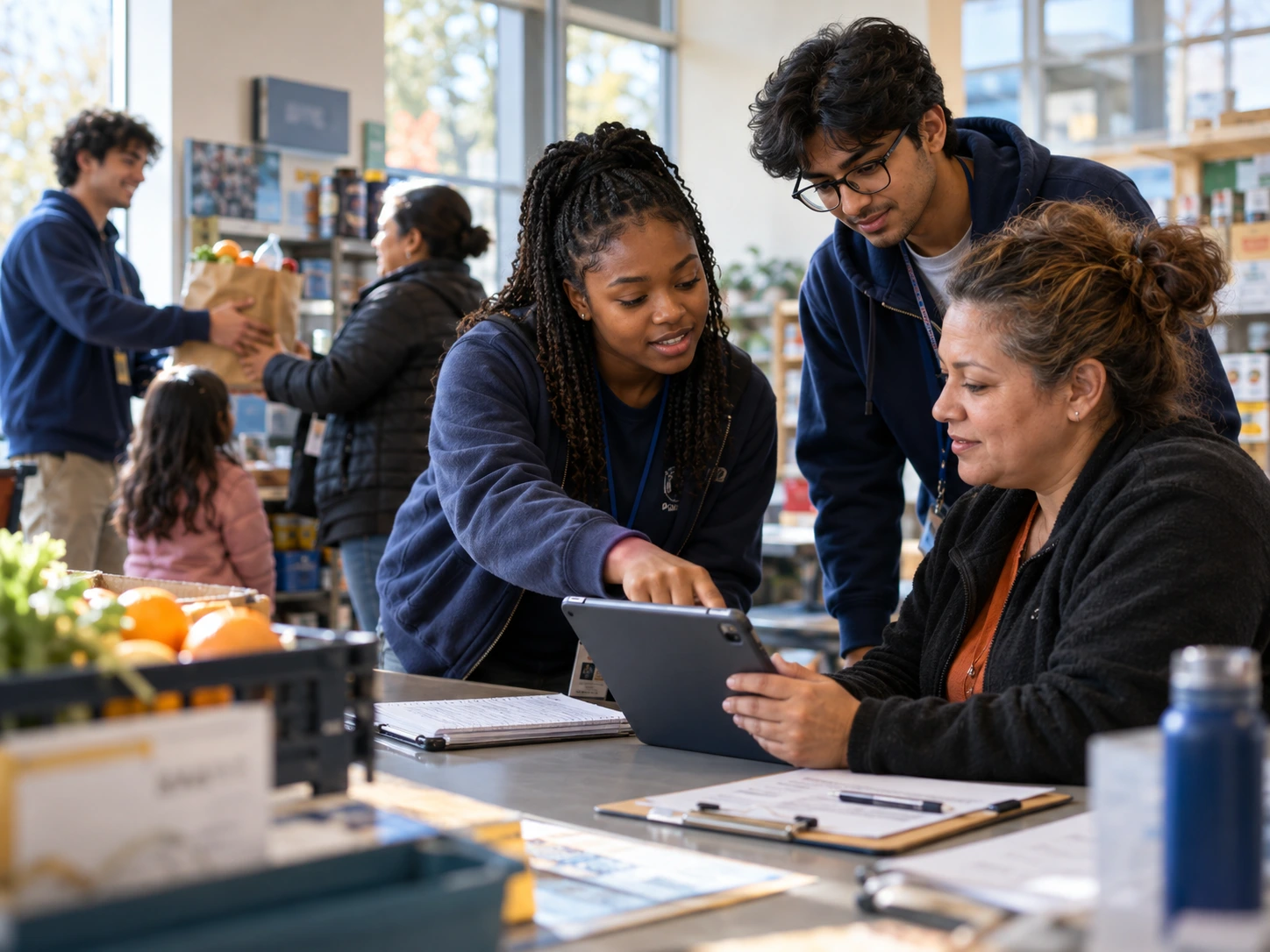 Student Volunteers Connect Families to Resources-3